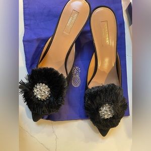 Aquazzura - Crystal Lotus Mule 45